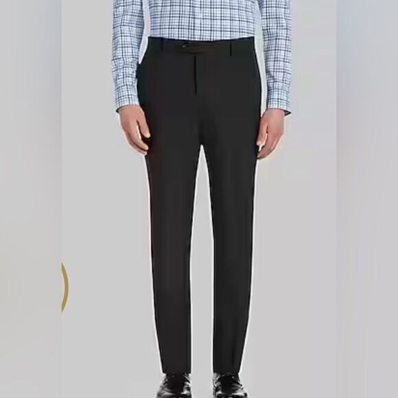 Jos A. Bank Traveler Performance Tailored Fit Chinos Black 40x30 NWT IN PACKAGE
